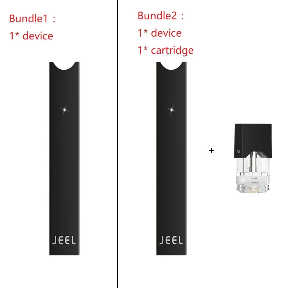 Е испаритель сигарет Vape комплект с 4 шт 0,7 мл картриджи распылитель Pod система Стартовые наборы для juul Pods - Цвет: black