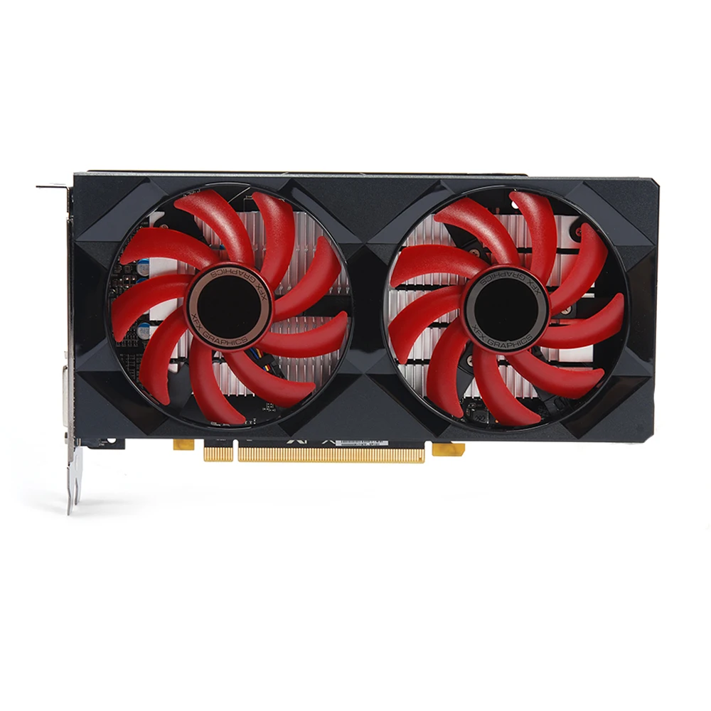 XFX Видеокарты Radeon RX 560 4 ГБ DDR5 для игровых ПК GPU 128 бит RX 560D настольные видеокарты компьютер геймер используется карта AMD RX560