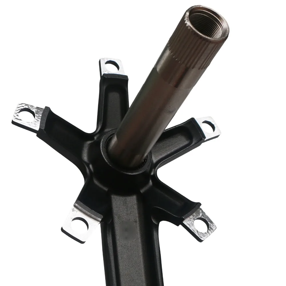 152mm 165mm 170mm 130BCD Fahrrad Kurbelgarnitur Hohl Integrierte Single Speed 5 Nagel Klapp Rennrad Kurbel set BB 44T Kettenblatt – Detail 16