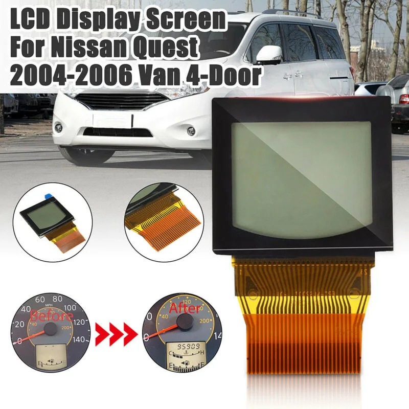

1PC Meter Speedometer Cluster LCD Screen W/ Bonded Ribbon For Nissan Quest 2004 2005 2006 Replacement Car Accessories