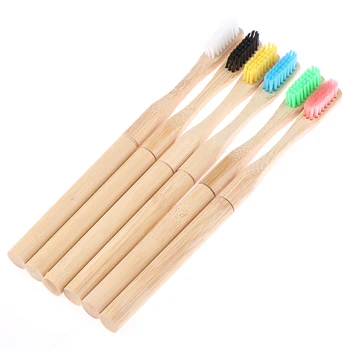 

1Pcs High Quality Bamboo Toothbrush With 2 Replacement Toothbrush Heads Tooth Oral Cleaning Care