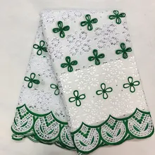 Зеленый швейцарская кружевная ткань нигерийское кружево ткань tissu африкен ришелье \ coton сухой кружева высокого качества для свадьбы в африканском стиле dress5yard