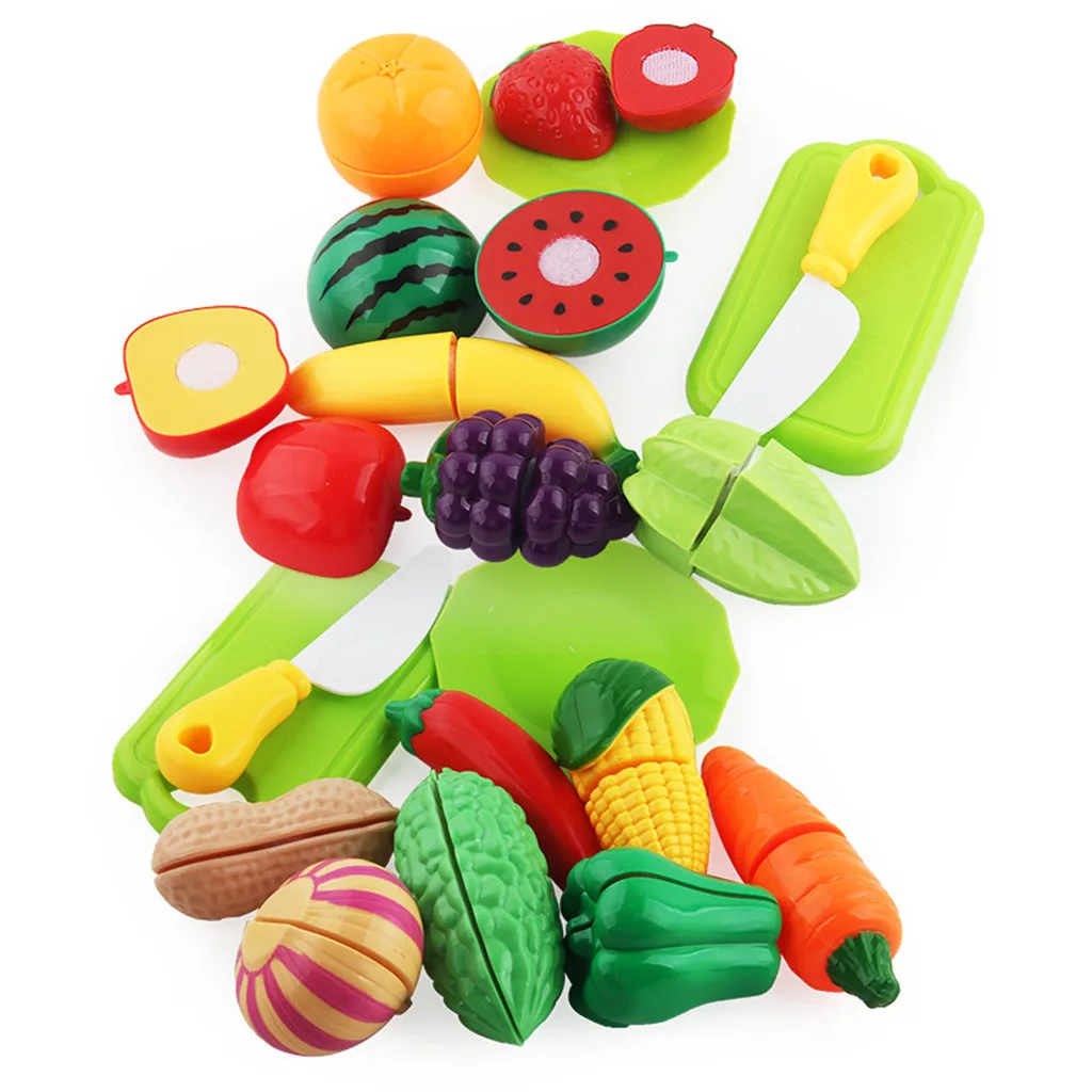 Обучающие игрушки для детей, игрушки для детей, пластиковые игрушки для резки фруктов и овощей, обучающий воображаемый набор игрушек W826