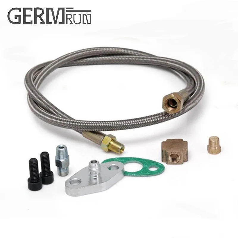 Линия подачи масла Turbo 1/8 NPT 4AN подходит для T3 T4 T3/T4 T04E T70 T66 T67 GT35 T3/60-1 GT45 | Автомобили и