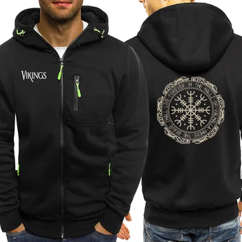 

Viking Odin Men Zipper Hoodie Autumn Warm Clothes Mens Brand Jacket Hipster Tracksuit New Stylish Men's Biker Outwear Sweatshirt