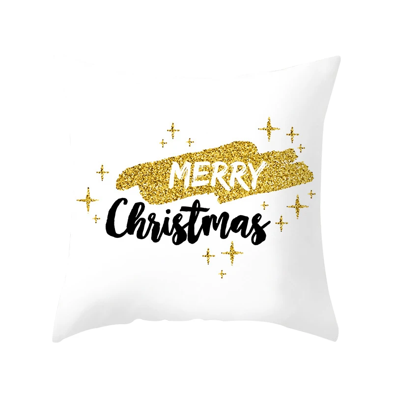 Санта Клаус веселая Рождественская наволочка для подушки, чехол для дивана, дома, кровати автомобиля, наволочка из полиэстера, Рождественские декоративные наволочки 45*45 см