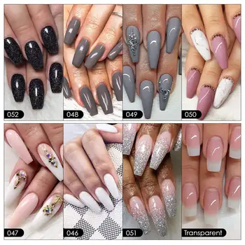 

False Fake Nails Nail Art Tips Gel UV DIY Long French Transparent Clear Nature Full Acrylic Press on for Nails Tips Design Set
