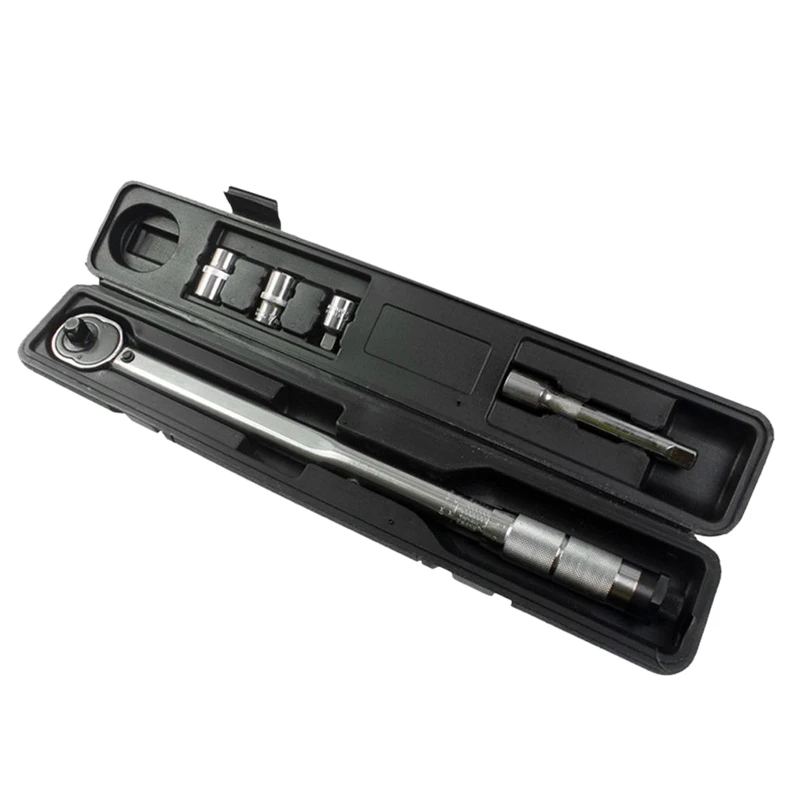 

1/2 Inch 28 To 210Nm Click Adjustable Torque Wrench Bicycle Repair Five Tools Kit Set Bike Repair Tool Spanner Hand