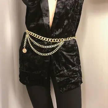 

Exaggerated Sexy Women Pendant Body Chain Personality Vintage Tassel Wild Multilayer Waist Chains