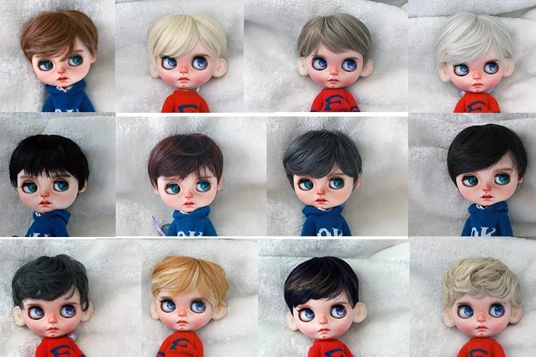 Кукла RBL blyth scalp 1/6 кукла скальп(подходит для Блит) мальчик парики 201910
