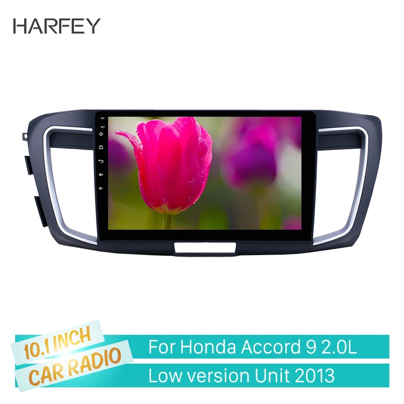 Harfey 10,1 дюймов Автомобильный gps-навигация, радио, стерео Android 8,1 для 2013 Honda Accord 9 2.0L низкая версия Авто Аудио Автомобильный мультимедиа
