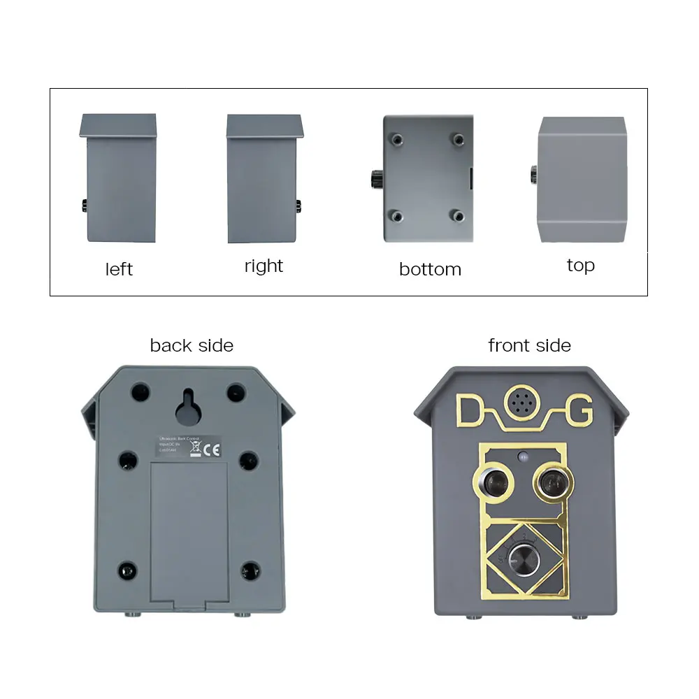 Outdoor Ultrasonic Dog Bark Deterrent 50Ft Long Range Anti Barking Device Waterproof with Dual Speaker Bonus Training Whistle