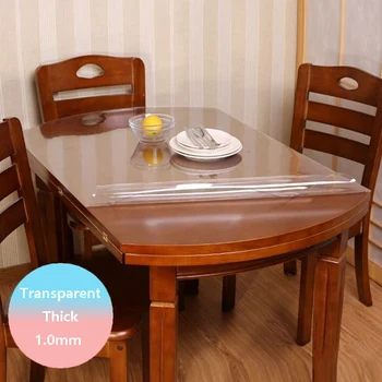

Withme Oval PVC Tablecloth Transparent Soft Glass Silicone Tablecloth Liquid Glass on the Table Cloth Oilcloth 1.0cm Tablecloths