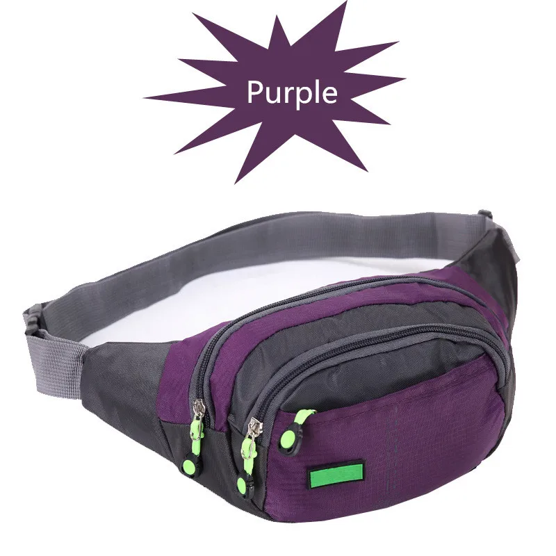 Professional Running Bag Waterproof Sports Chest Shoulder Bags Belt Pouch Unisex Waistbag Hiking Zip Bag Fanny Pack 6 Colors