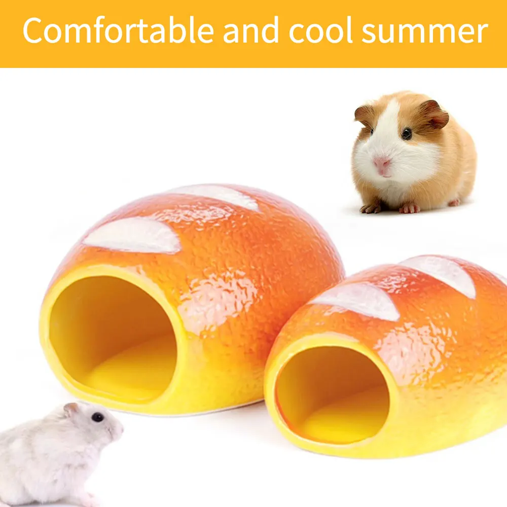 Cute Ceramic Hamster Cage Small Pet House Sleeping Nest Bed Rat HamsterToys For All Seasons Accessories | Дом и сад