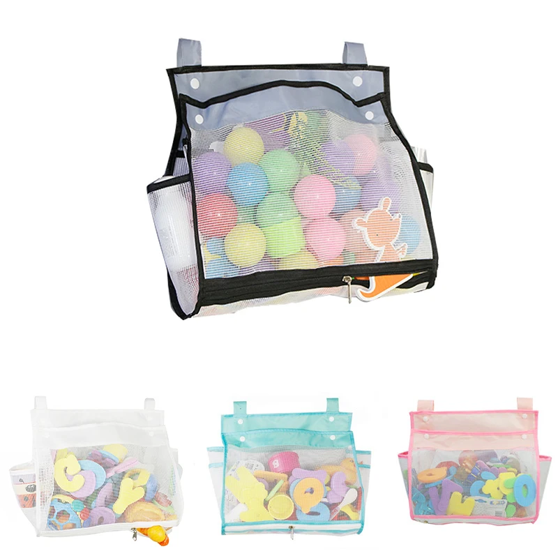 Bolsas para almacenamiento de juguetes para niños, red de malla de gran capacidad, organizador de juguetes acuáticos, diseño abierto, juguetes de arena, Bolsa de red de almacenamiento
