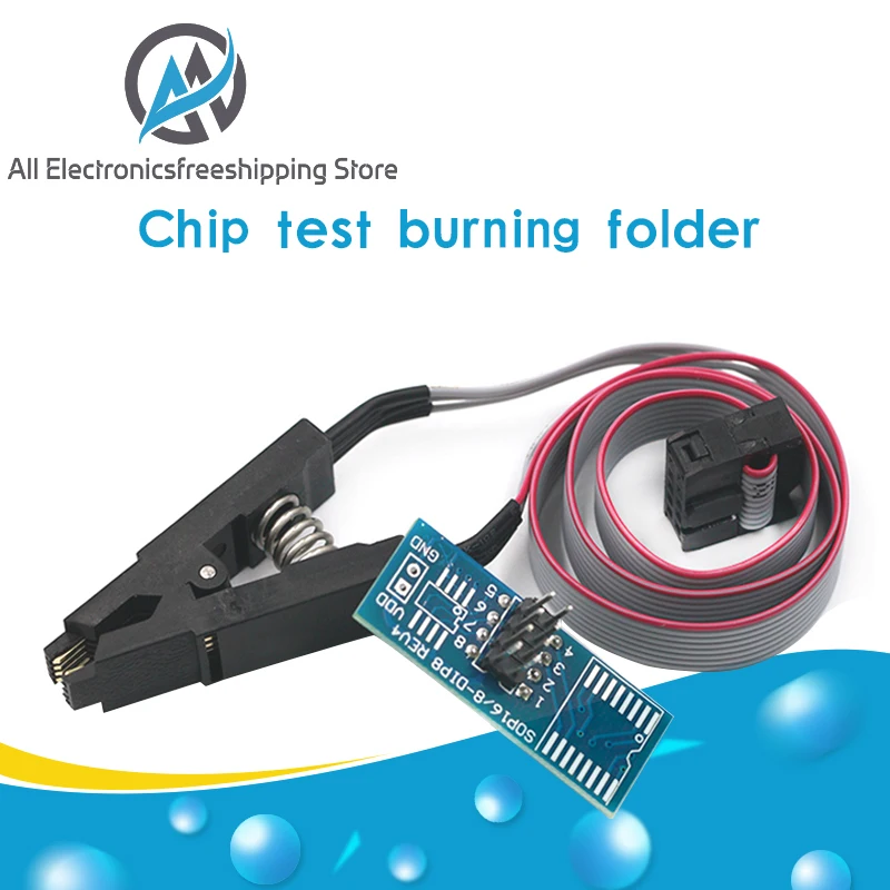SOIC8 SOP8 Flash Chip зажим для проверки ИС Socket Adpter BIOS/24/25/93 программатор arduino|Соединители| |
