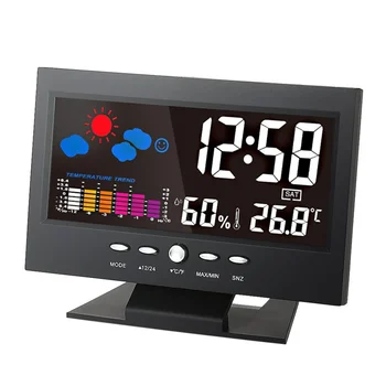 

Multifunctional LED Digital Projection Alarm Clock Loud Snooze Calendar Weather Color Display