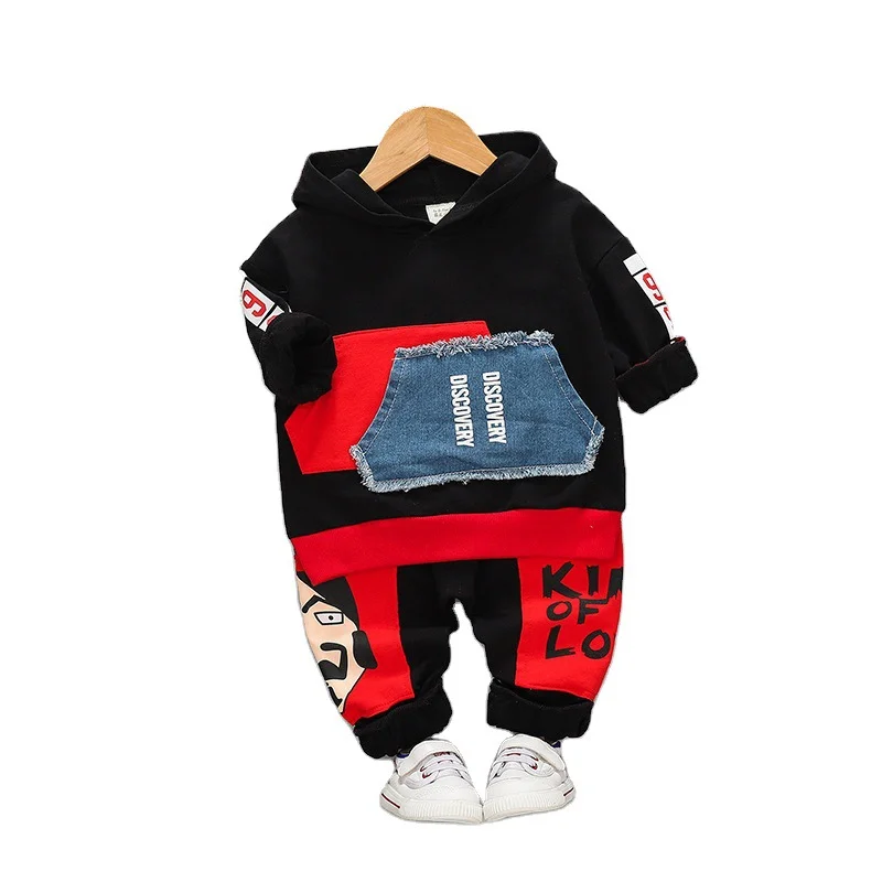 Autumn Children Casual Clothes Suits Baby Boy Girls Fashion HoodiesT Shirt Cartoon Pants 2Pcs/sets Kids Infant Cotton Sportswear | Детская