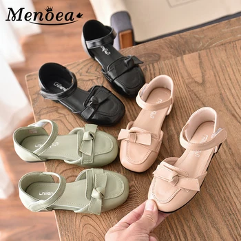 

Menoea 27-36 Kids Girls Spring Shoes New Summer Girl Casual Fashion Sandals Autumn Princess Shoes Bowtie Sweet Leather Shoes