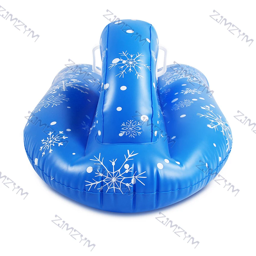 Inflatable Snow Tube Floated Skiing Board Winter Skating Sled Boat Ski Circle with Handle Winter Snow Toy Skiing Accessories