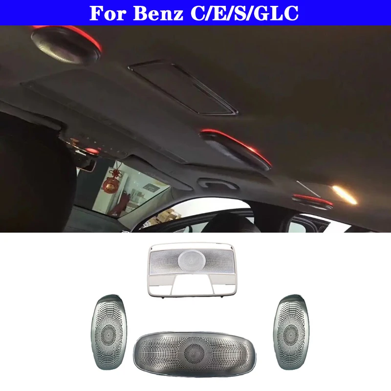 

LED 3/7/64 Colors For Benz C/E/S/GLC W222 W213 W205 X253 MB Ceiling Speaker glasses case lamp reading lamp Ambient Light