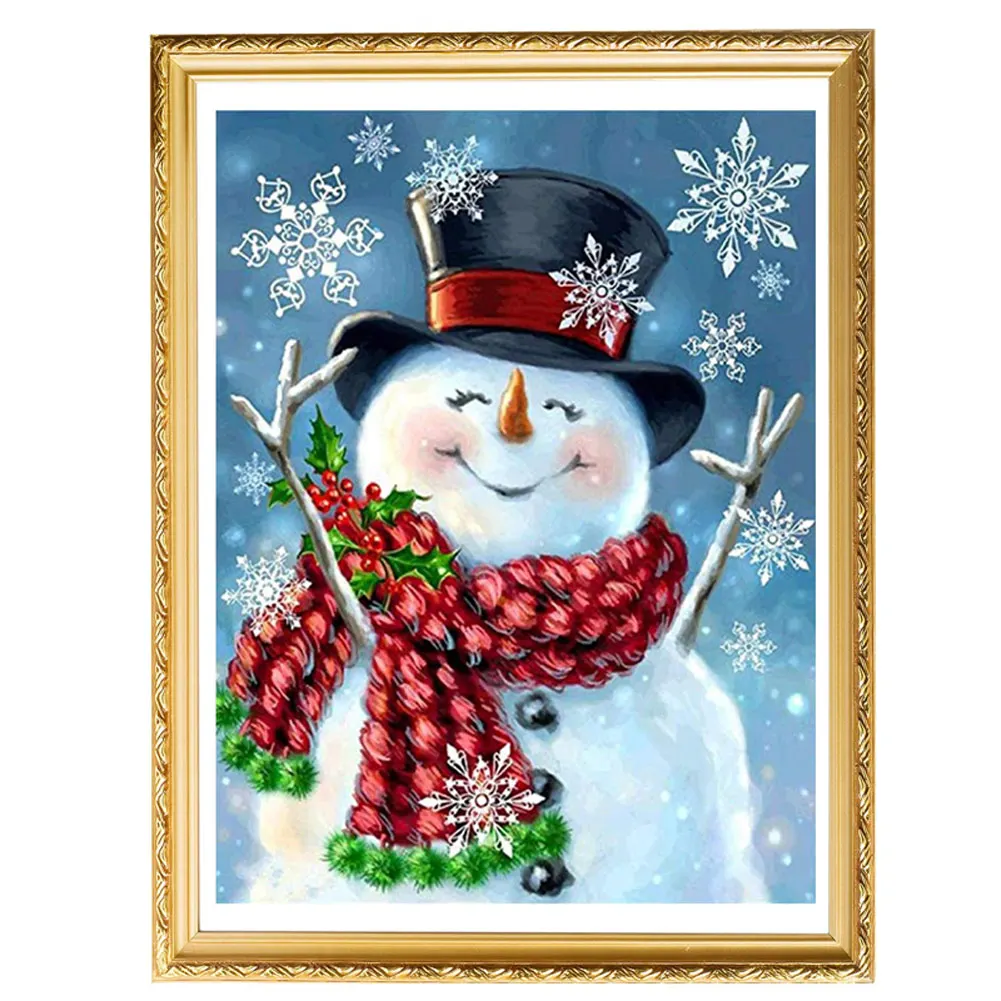 

DIY 5D Diamond Painting Number Kit Snowman Rhinestone Pictures Arts Home Wall Decor DTT88