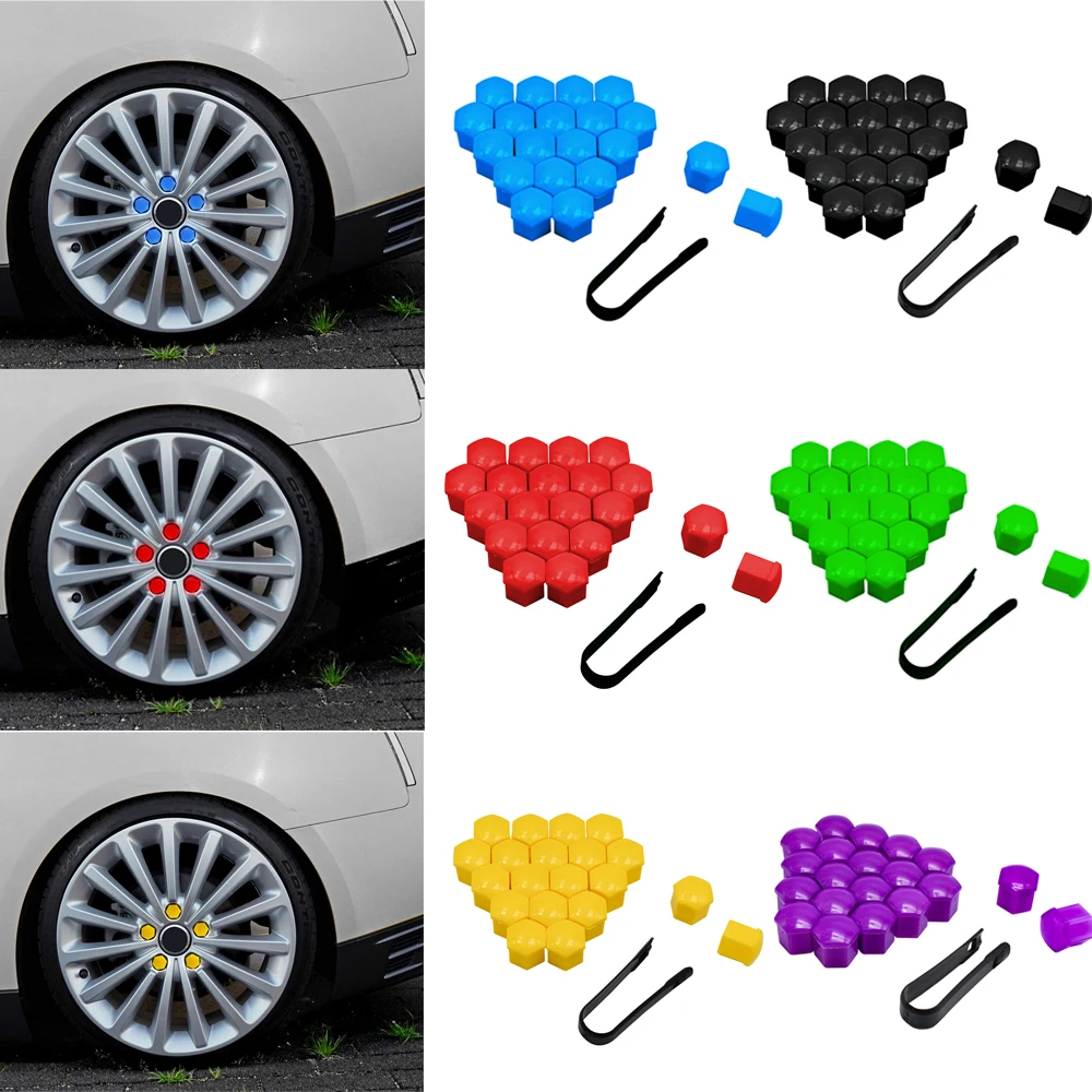 20pcs 17mm 19mm Car Wheel Nut Caps Protection Covers Anti-Rust Auto Hub Screw Cover Tyre Bolt Exterior Decoration | Автомобили и