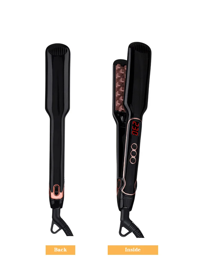 Volumizing do Cabelo Alisador de Cabelo Estilo de Cabelo 2 em 1 Ferro Curling Cerâmica Crimper Ondulado Modelador Liso 3d Fofo Ferramenta 53 22 Beleza e saúde