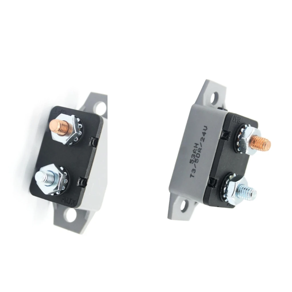 Support For Manual Fuse Reset Of Automatic Circuit Breaker For RV Maine Camper 12V-24V 50A