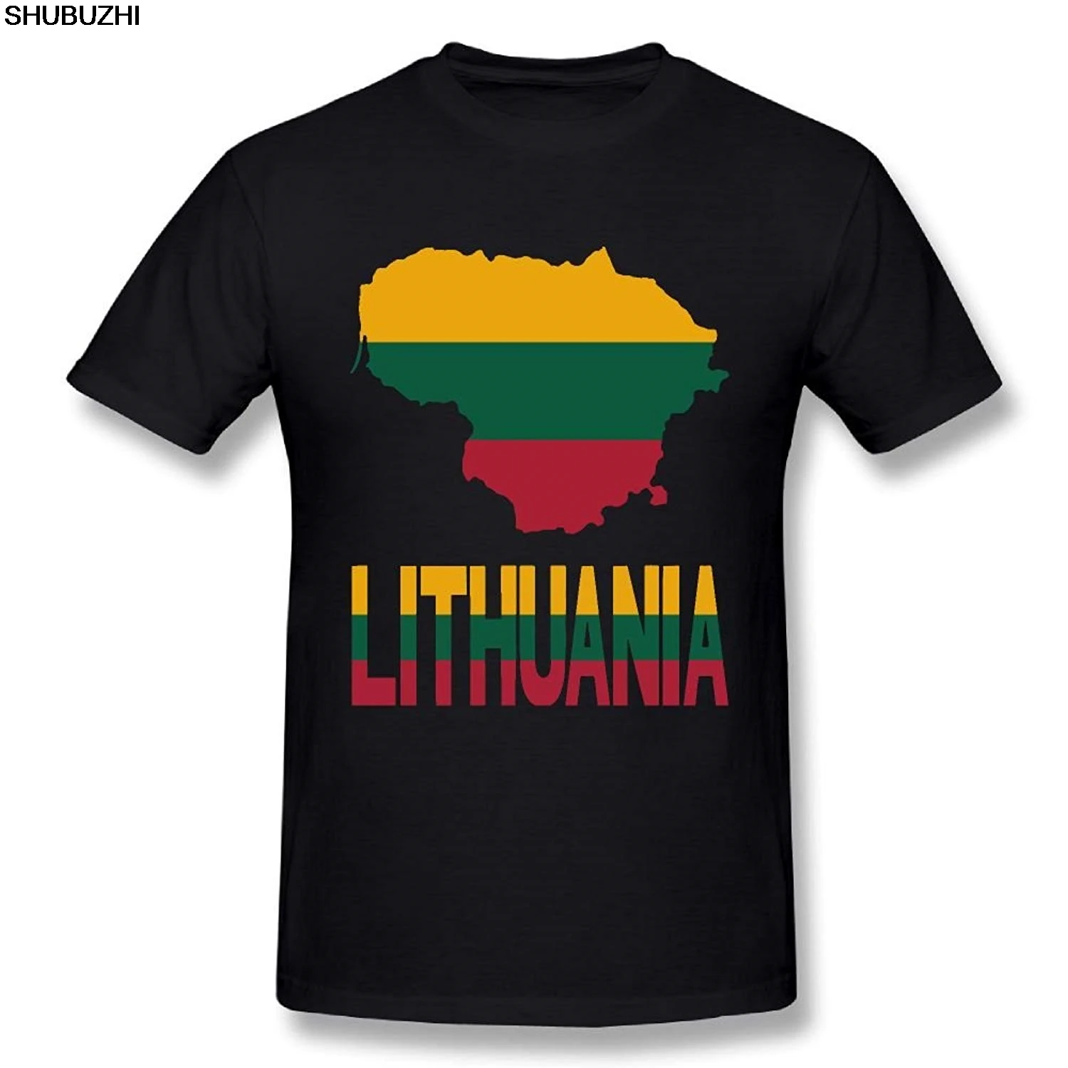 

Funny Men's Lithuania Map Flag and Text 100% Cotton Prints Casual Short Sleeve T-Shirt Fashion T Shirt Brand