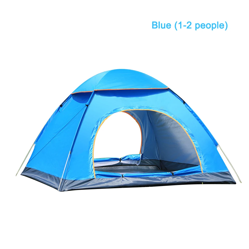 Семейная Палатка Автоматическая всплывающая 3 сезона на открытом воздухе прочная большая площадь для 2 человек водонепроницаемая Сверхлегкая семейная походная палатка - Цвет: blue