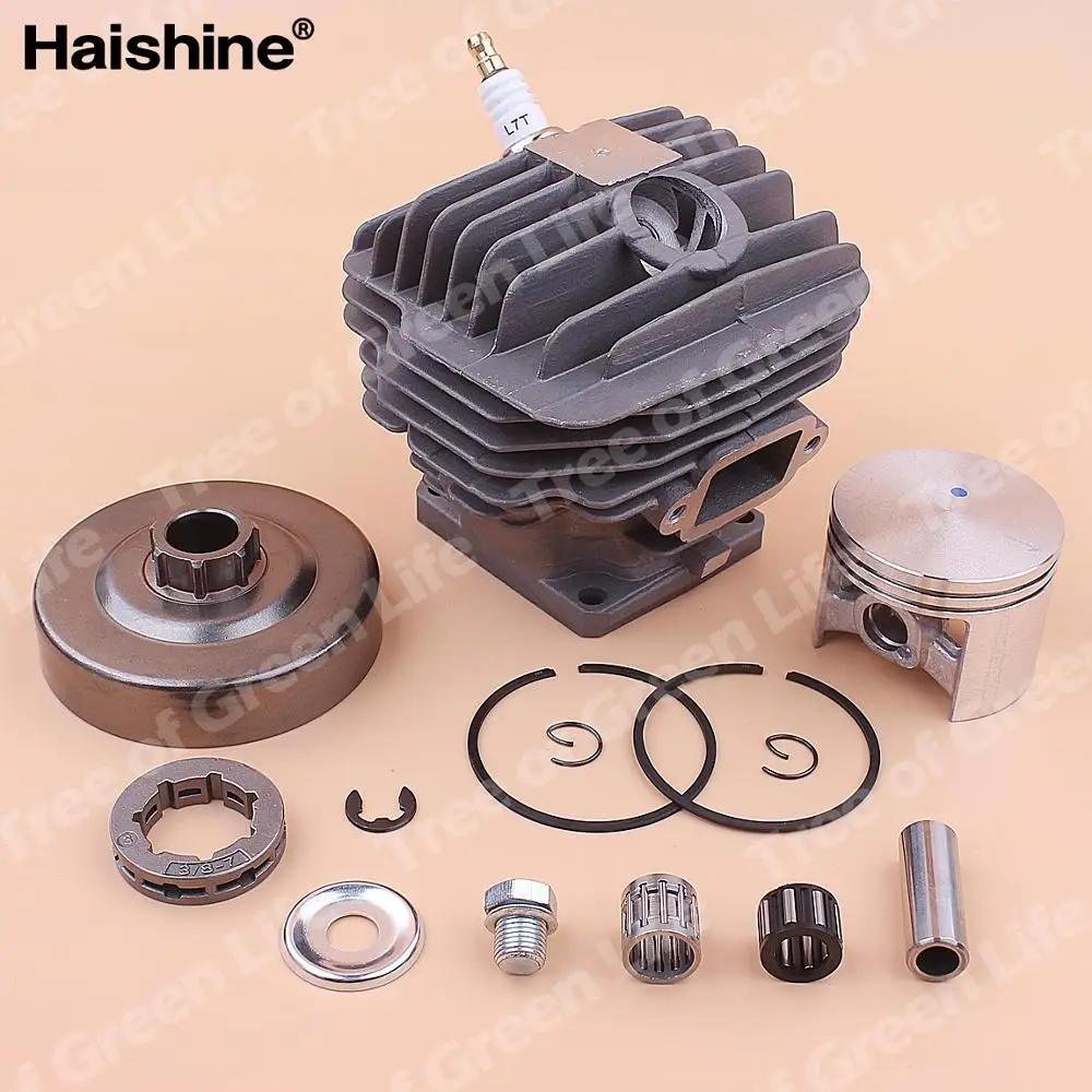 52mm Chainsaw Cylinder Piston Kit For Stihl MS460 046 MS 460 Clutch Drum 3/8" 7 Tooth Sprocket Rim Bearing Decompression Valve 3