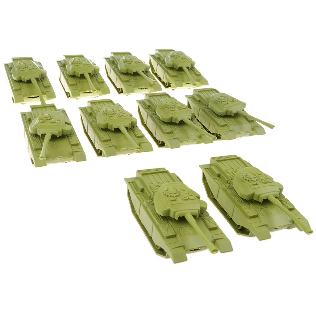 10pcs  Base Toy Soldiers Kit Blockhouse Medium Tank  Men ACCS Yellow