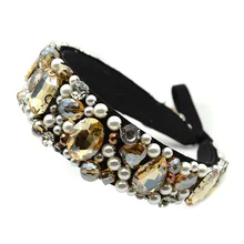 Женская повязка на голову, корона, тиара, свадебные аксессуары для волос, Кристальные бусины, барокко, повязка на голову, вечерние ювелирные изделия, diadema barroca Couronne