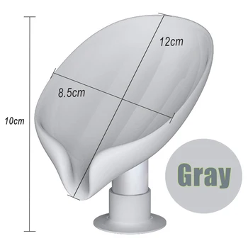 Leaf Shape สบู่สบู่ผู้ถืออุปกรณ์ห้องน้ำดูดถ้วยจานสบู่ถาดจานสบู่ห้องน้ำสบู่คอนเทนเนอร์ 9