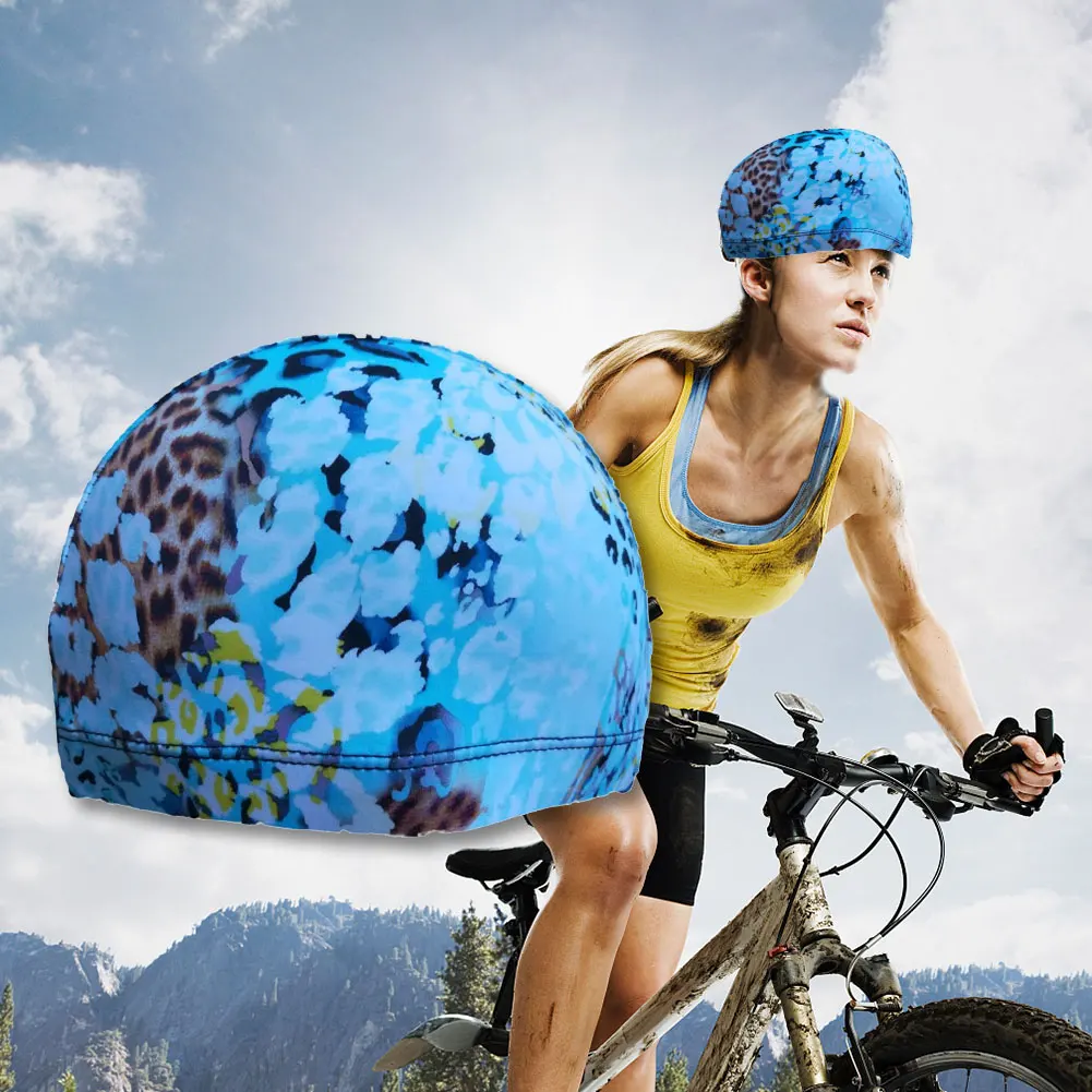 

Quick Dry Ice Silk Skull Cap Cycling Fashion Cool Outdoor Sports Printed Summer Motorbike Riding Elastic Helmet Lining Unisex #2