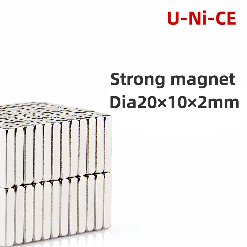 

20 pcs 20mm x 10mm x 2mm strong square cuboidal magnet N35 20 * 10 * 2 rare earth neodimiumart craft connection