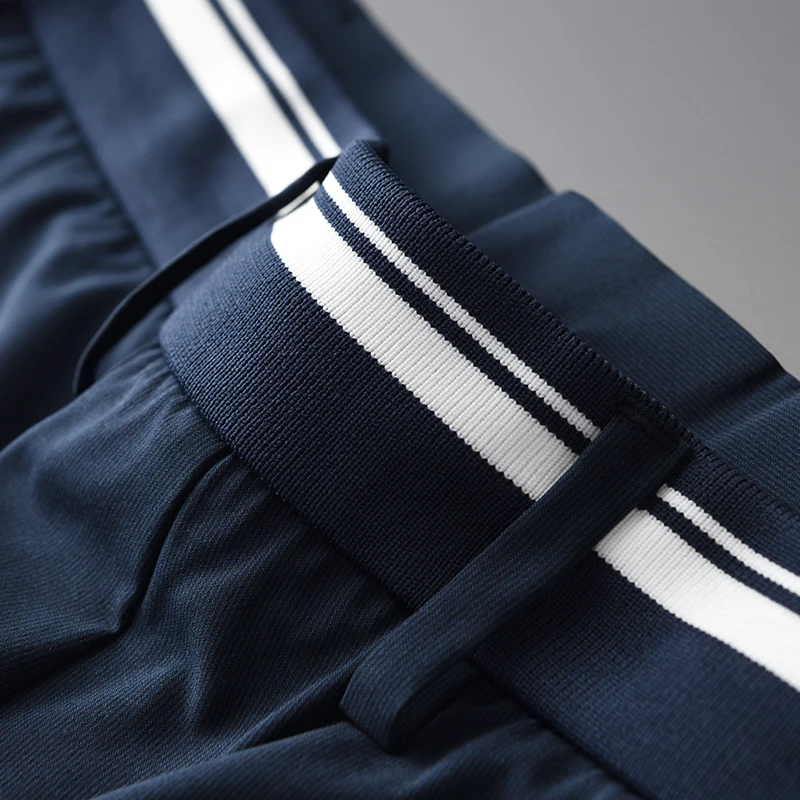 Minglu Summer Mens Shorts Luxury Yarn Dyed Waistband Short Trousers Men Hight Quality Simple Slim Fit Men Pants Shorts