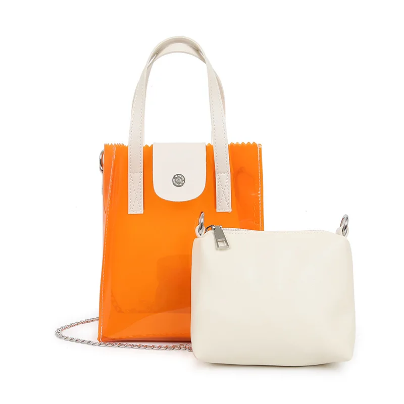 

Bag Women's 2019 New Style Shoulder Bag Fashion Fashion Casual Versatile Plastic Gel Bag Solid Color Shoulder Bag Handbag