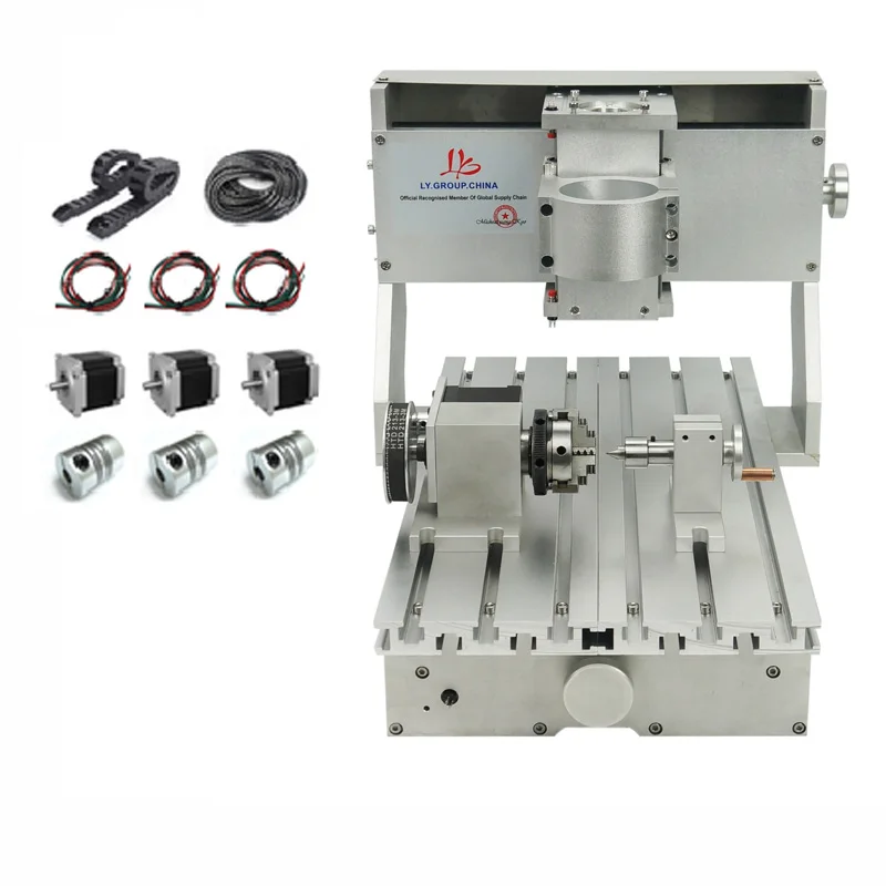 buy Mini 3020 precision CNC frame of milling machine diy lather bed aluminum rail with ball screw