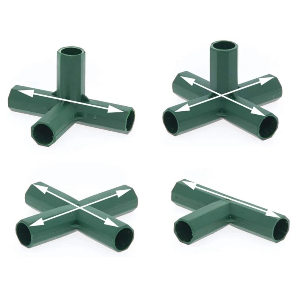 Description Picture 4 of item6pcs 16mm Inner Diameter Gardening Plant Stakes Plastic Edging Corner Connection Accessories Greenhouse Plant Frame Connectors