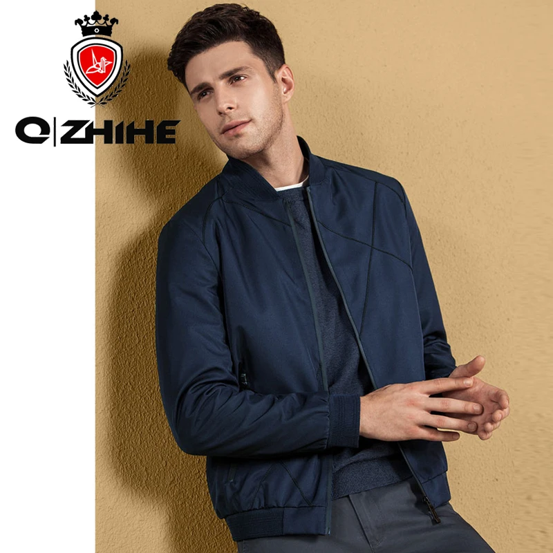 

QZHIHE 2020 Men's Winter Jackets Thicken Warm Casual Solid Men Classic Baseball Jacket Zipper Pocket Man Windproof Coats 30003D