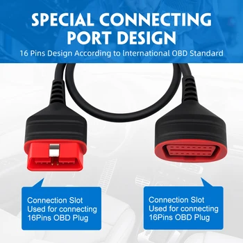 ThinkDiag OBD2 Male to Female Original Extension Cable for Easydiag 3.0/Mdiag/Golo Stronger Faster Main Extended Connector 16Pin 3
