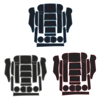 

18Pcs Car Front&Back Door Slot Pad Mat Cup Holders Mats Trim Interior Styling for Subaru Forester 2019 Interior Accessories