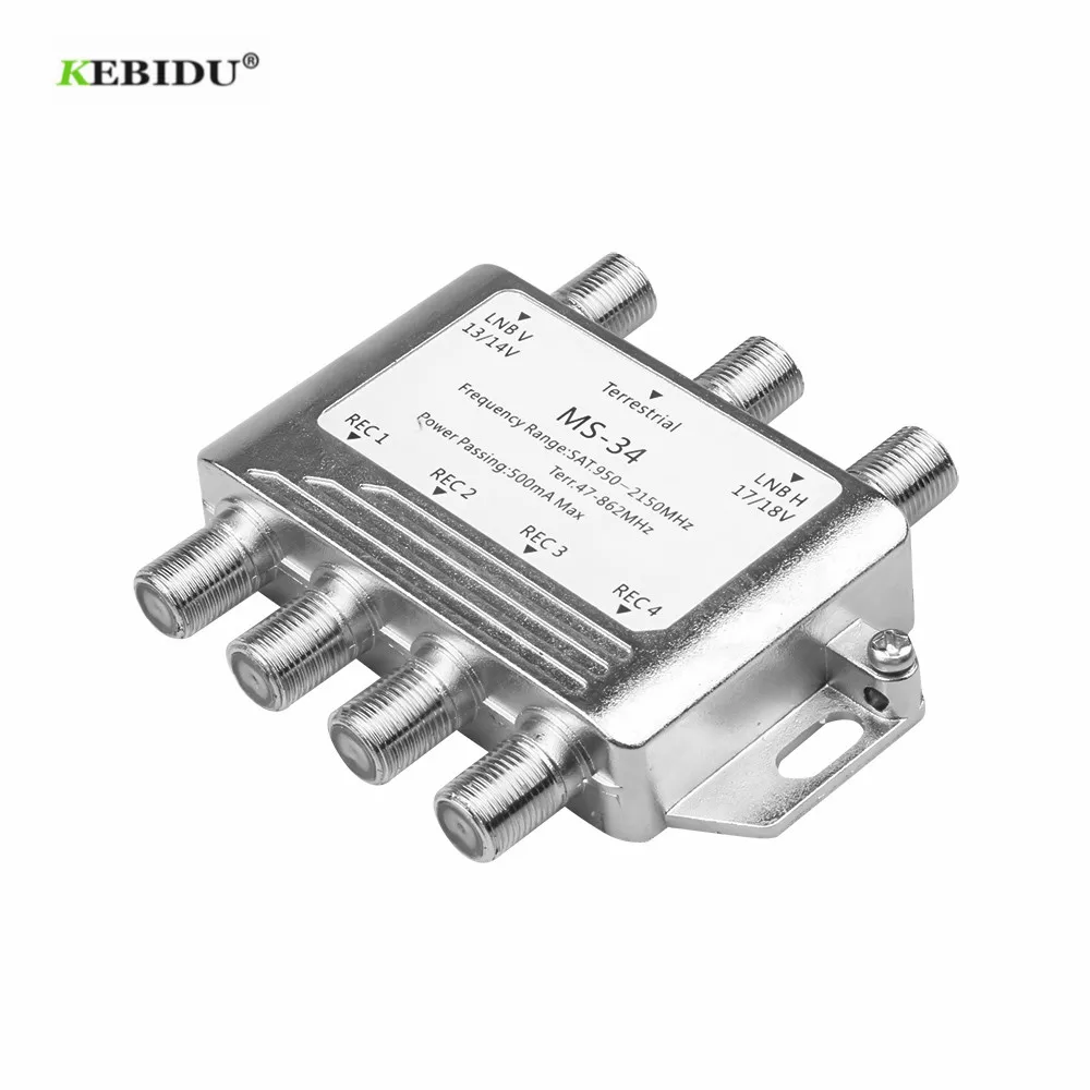 KEBIDU FTA TV LNB переключатель MS34EZ 3x4 спутниковый мультипереключатель разветвитель