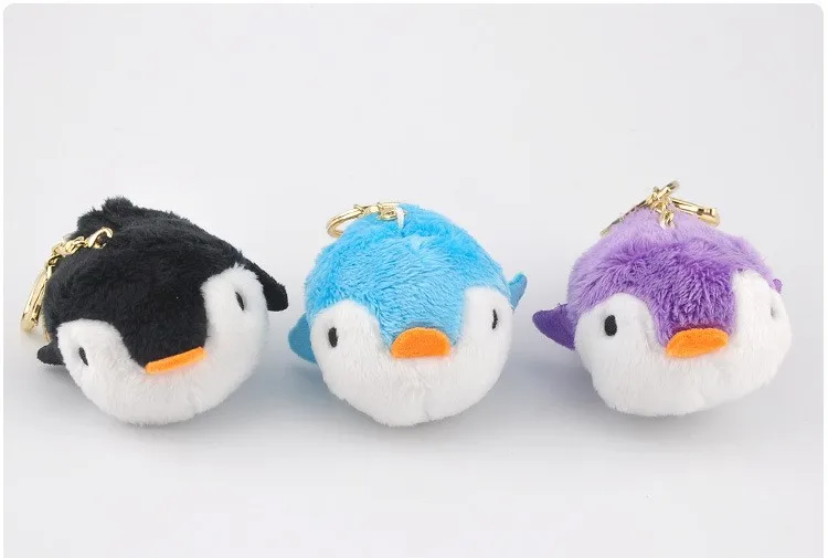 Kawaii плюшевый лежа брелок в виде пингвина кольцо кукла прекрасные сумки рюкзак подвесной кулон подарок мини Мягкий мультфильм животные брелок игрушки