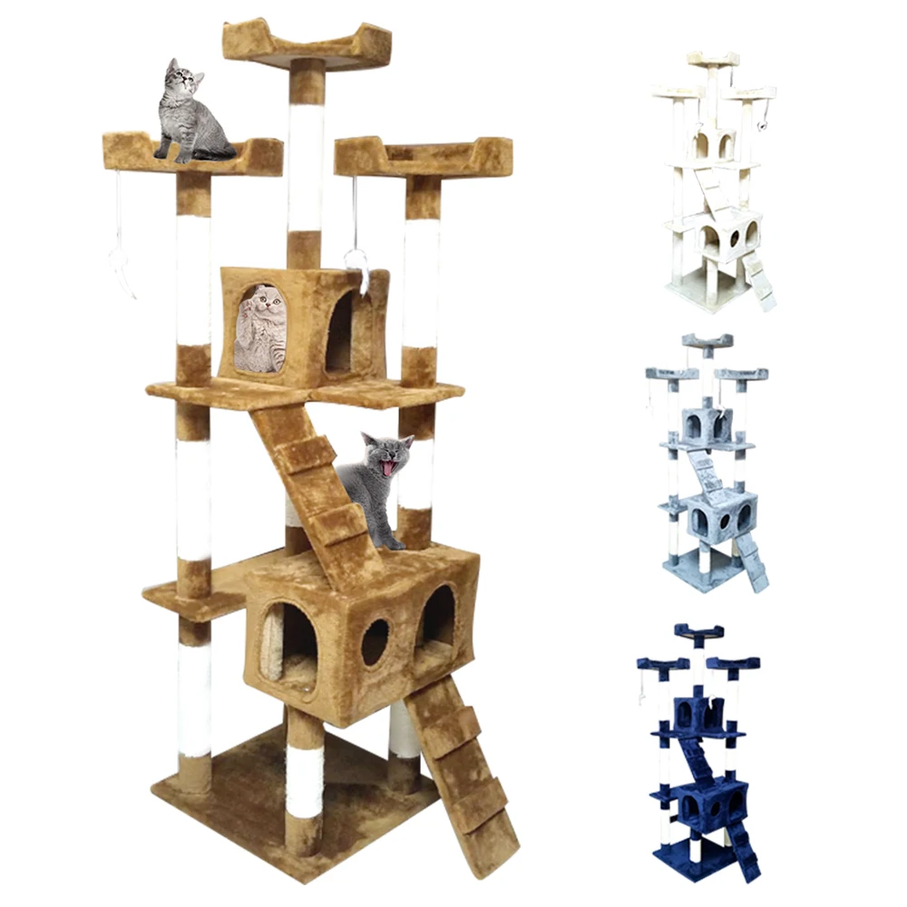 - Multilayer Cat Climbing Tree Scratching Post Board Frame Luxury Cats Tower Toy Jumping Platform Pet Furniture rascador gato