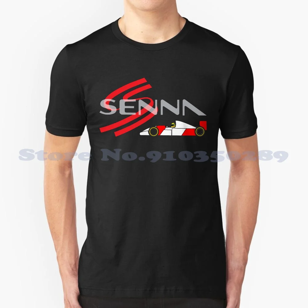 Ayrton Senna Design Minimalista Personalizzato Divertente Vendita Calda Tshirt Ayrton Senna Formula Racing Racer