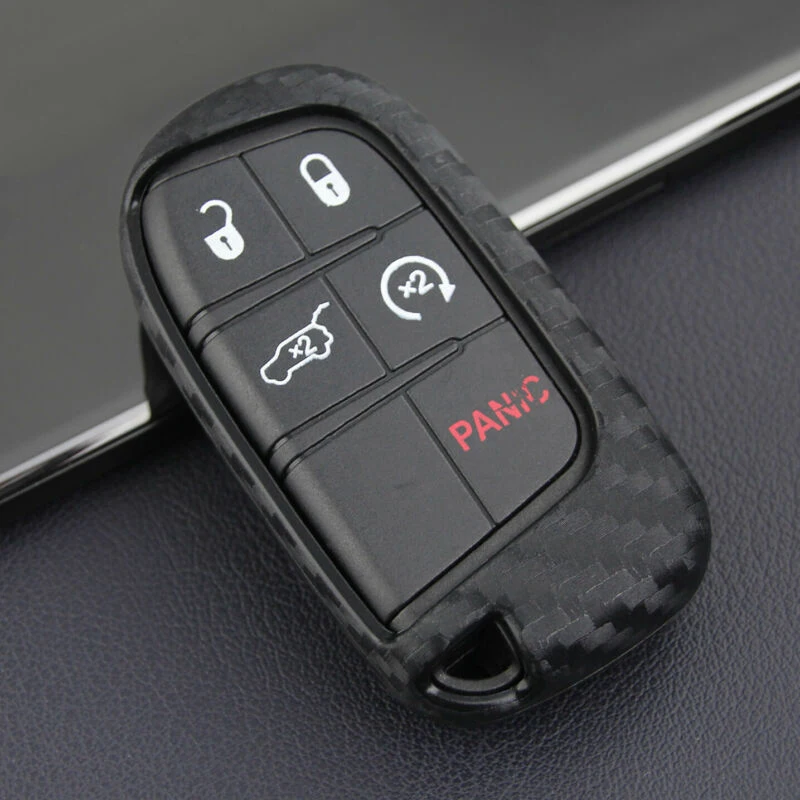 Брелок для ключей для Jeep Dodge Chrysler, черное кольцо из углеродного волокна, новая полезная прочная практичная замена